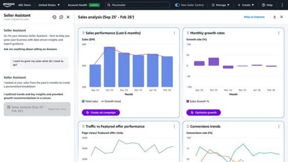 Amazon Sellers Canvas: A New Era of Conversational Business Intelligence for E-commerce Merchants