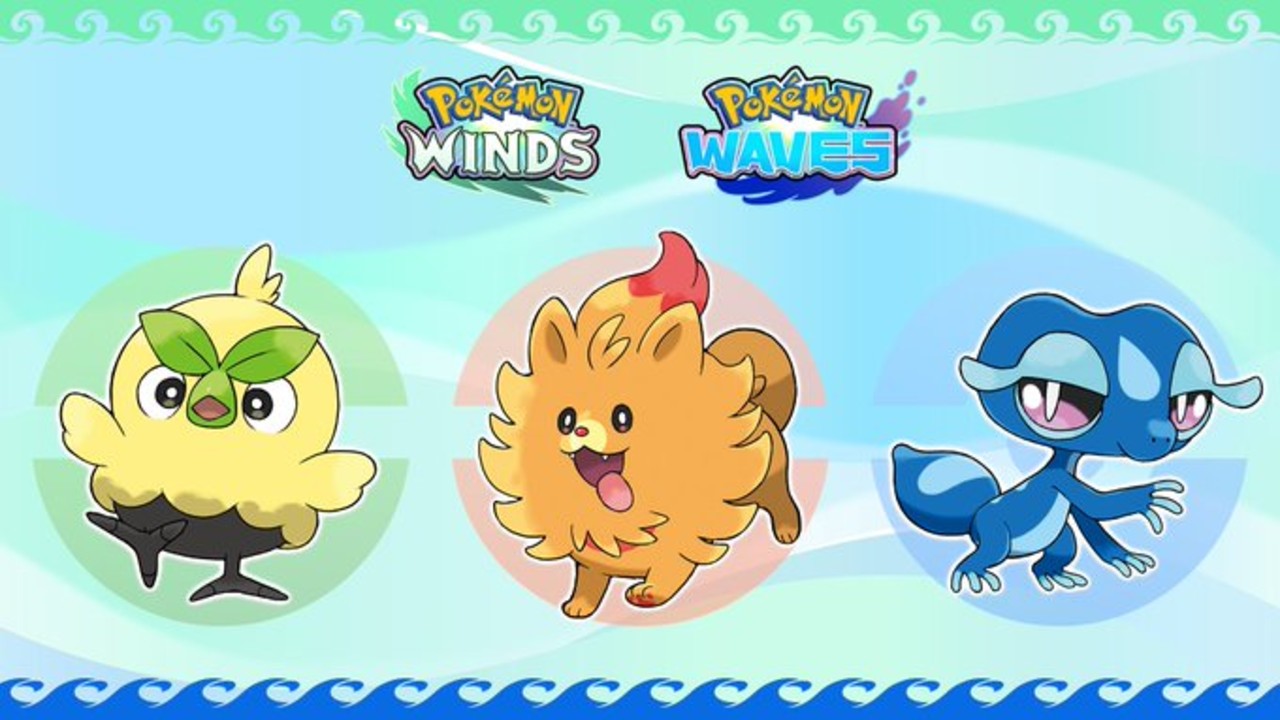 Pokémon Winds and Waves Starters