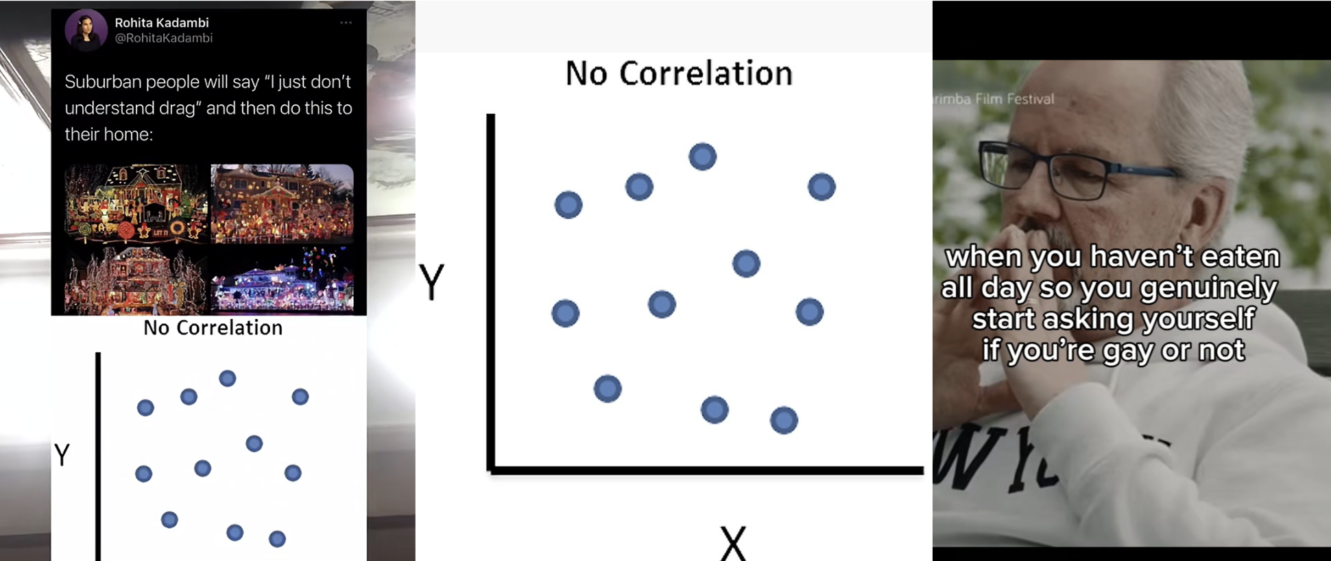 The Evolution and Cultural Impact of the No Correlation Scatter Plot Meme in Digital Discourse