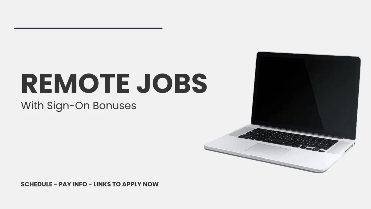 Remote Work Opportunities with Sign-On Bonuses: A Growing Trend for Job Seekers