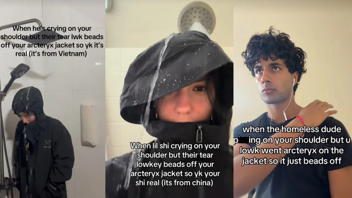 Arc’teryx Jacket Water Resistant and the Water Beads Off Memes